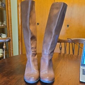 Franco Sarto Wide Calf Size 8M Leather Boots